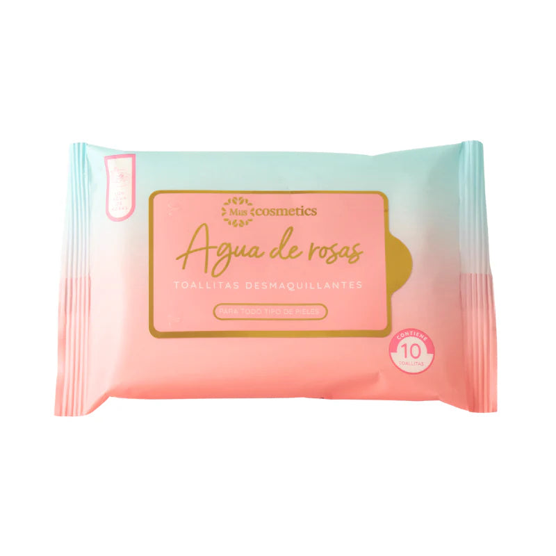 TOALLITAS DESMAQUILLANTES X10 AGUA DE ROSAS MIIS COSMETICS REF TDD03
