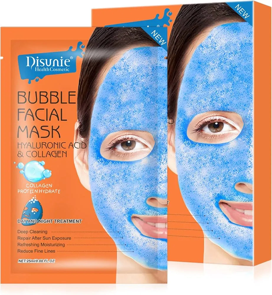 BUBBLE FACIAL MASK HYALURONIC & COLLAGEN