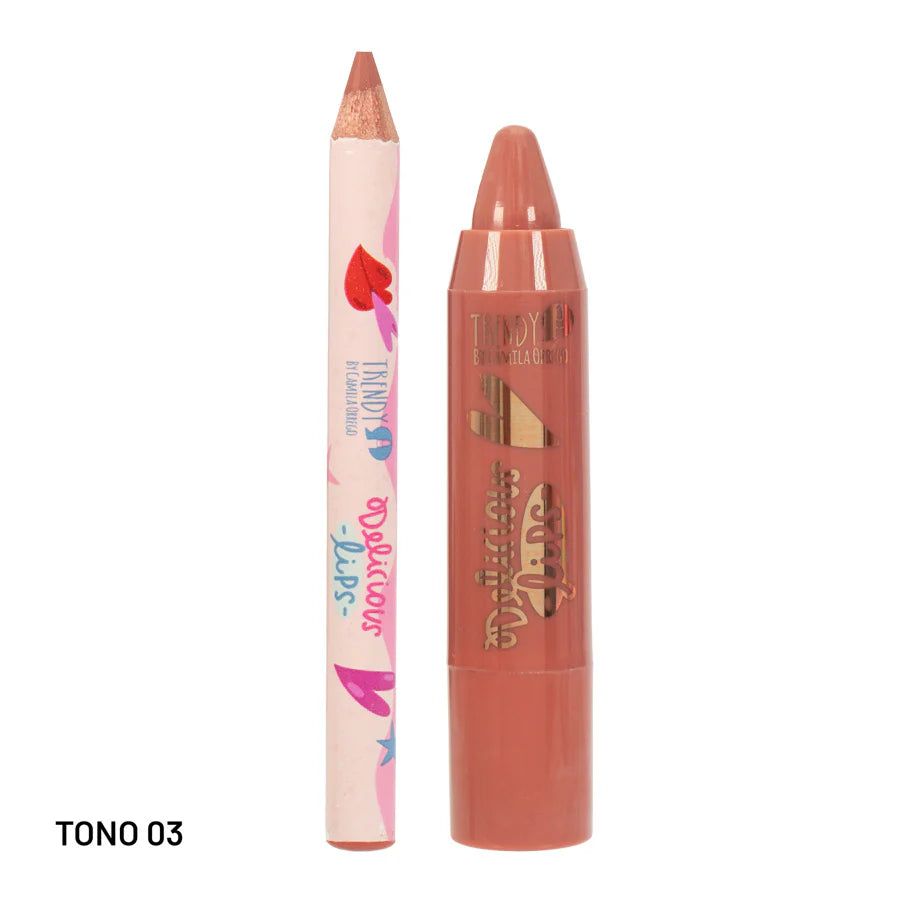 KIT DE LABIOS DELICIOUS LIPS CRAYOLA Y DELINEADOR REF KDL1765