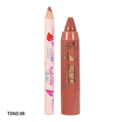 KIT DE LABIOS DELICIOUS LIPS CRAYOLA Y DELINEADOR REF KDL1765