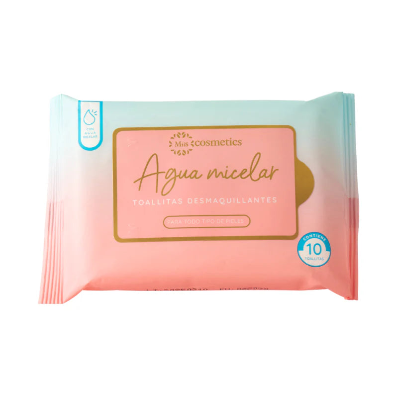 TOALLITAS DESMAQUILLANTES X10 AGUA MICELAR MIIS COSMETICS REF TDD01