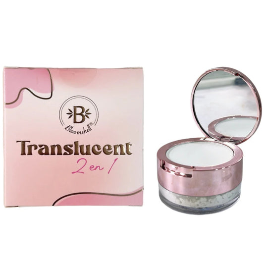 POLVO SUELTO TRANSLUCENT 2 EN 1 GRANDE WHITE 01 BLOOMSHELL REF BL-PG2511